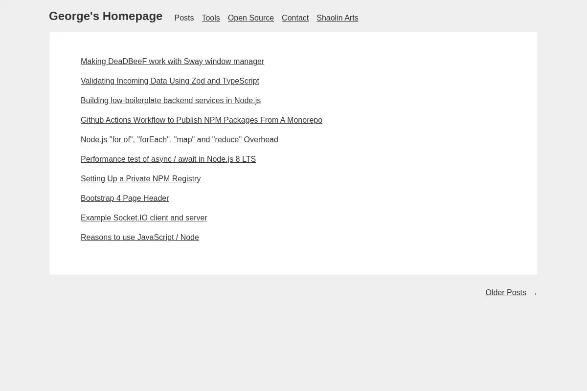George's Homepage