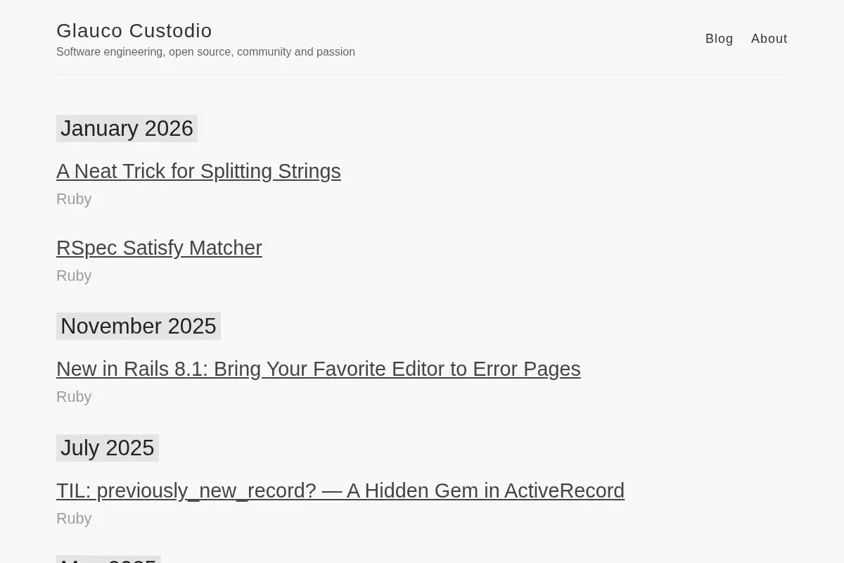 Glauco Custodio – Software engineering, open source, community and passion