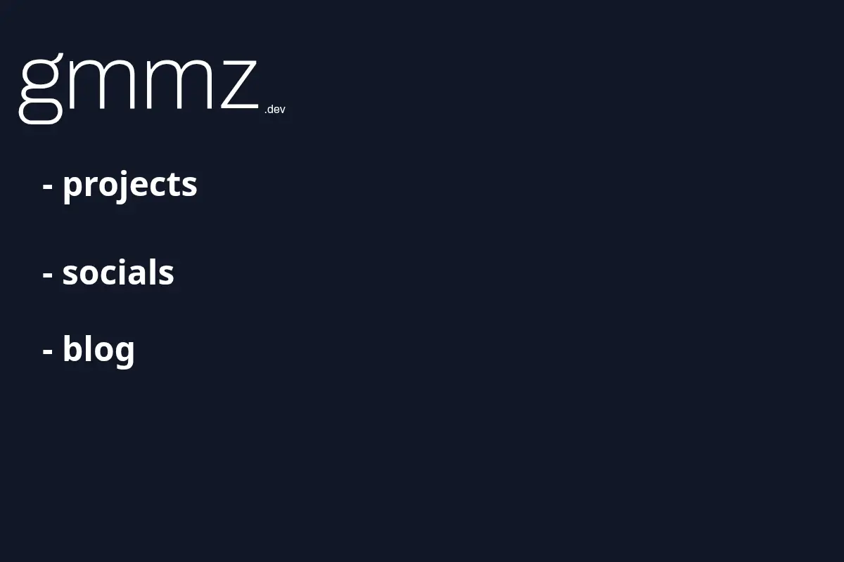 gmmz.dev
