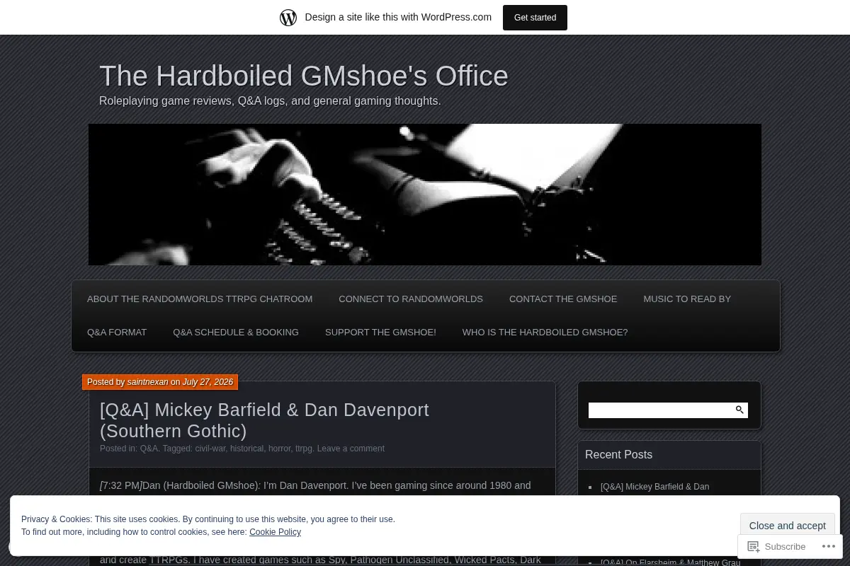 The Hardboiled GMshoe's Office