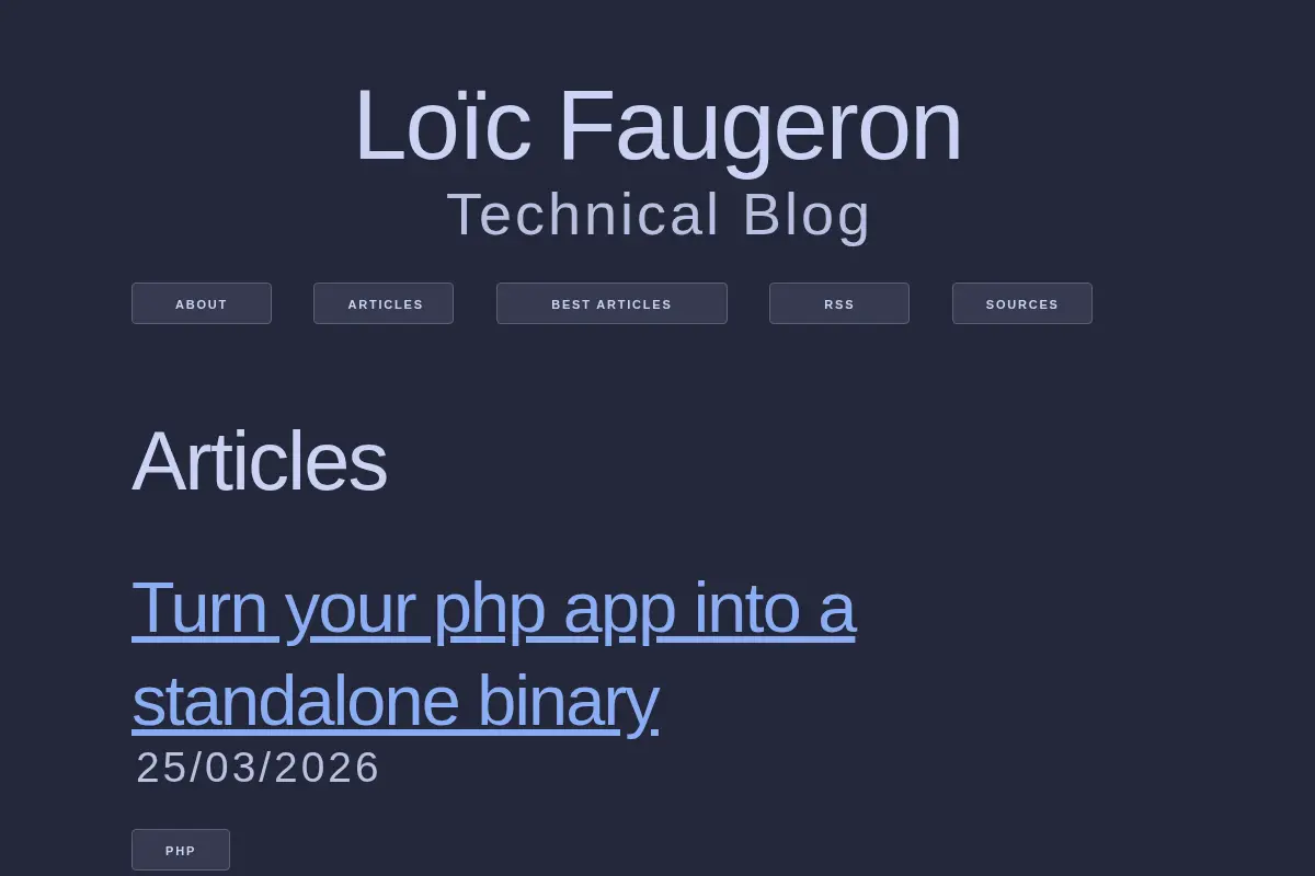 Loïc Faugeron — Technical Blog