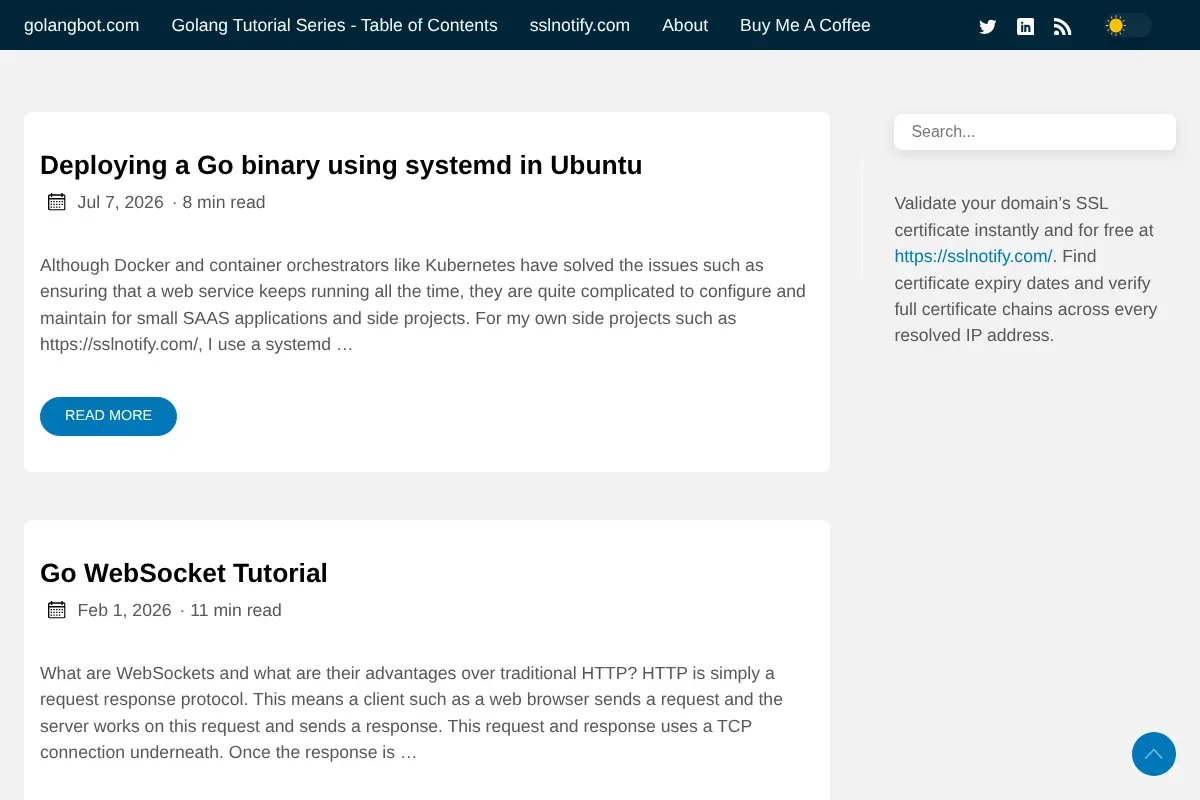 GolangBot: Go Tutorials