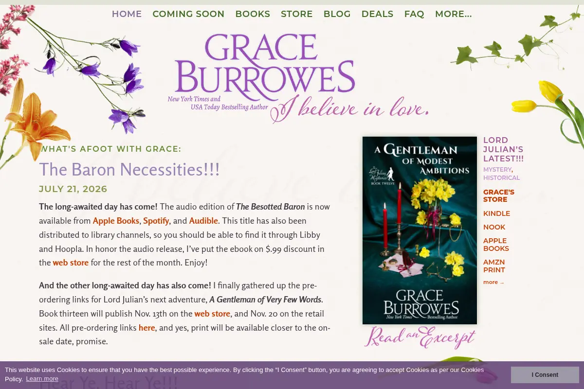 Grace Burrowes | I believe in love.