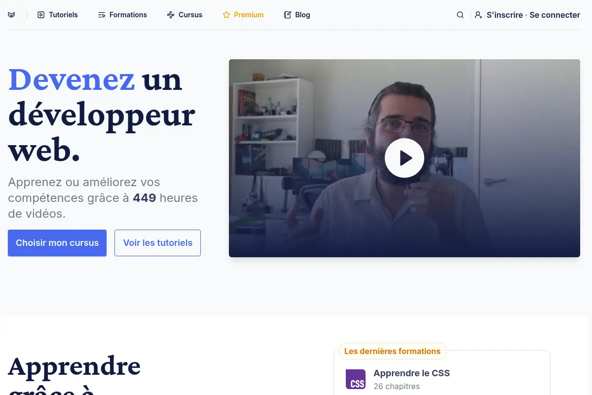 Grafikart: Tutoriels de développement web