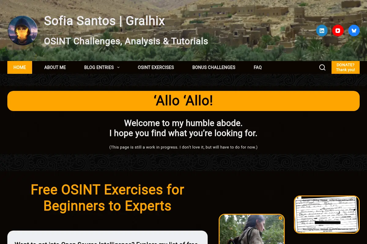 Sofia Santos | Gralhix – OSINT Challenges, Analysis & Tutorials