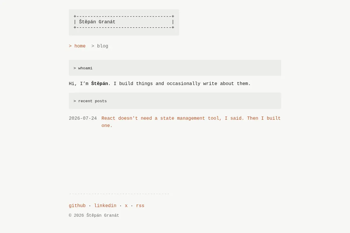 Štěpán's web and blog