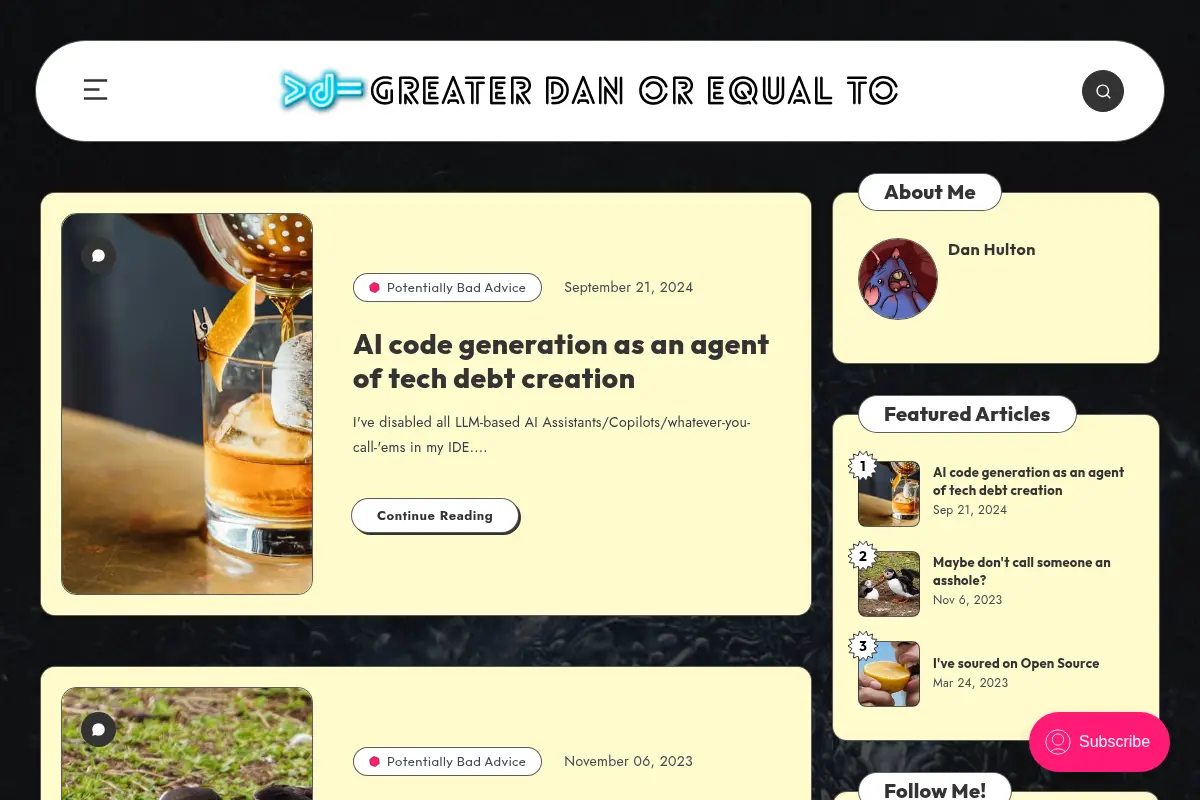 Greater Dan Or Equal To
