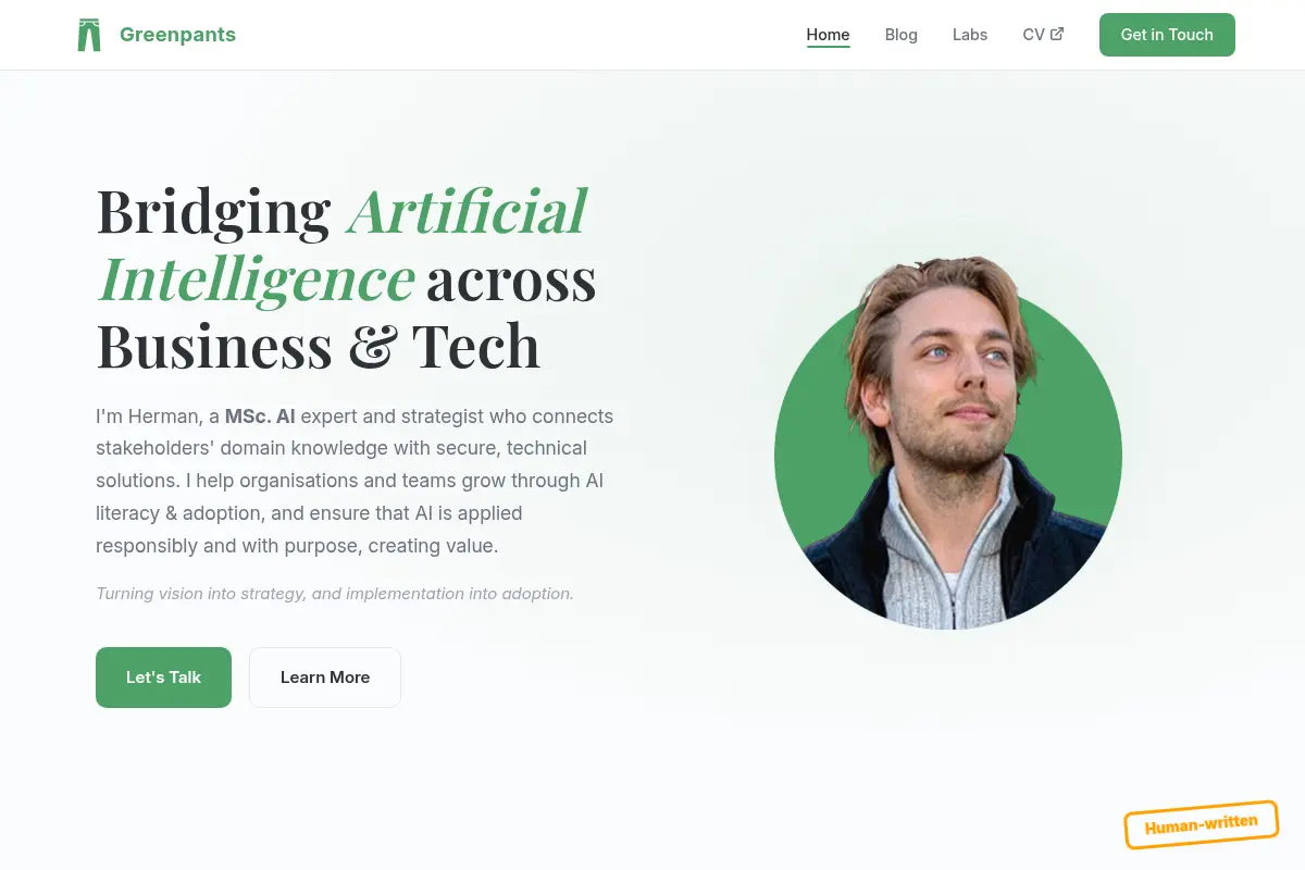 Herman Groenbroek · MSc. AI · Bridge between Business & Tech