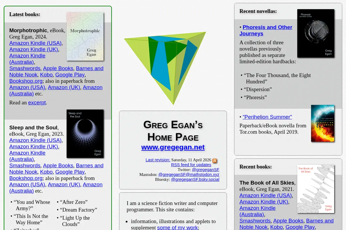 Greg Egan’s Home Page