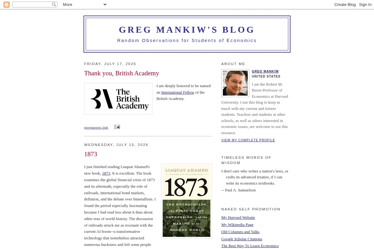 Greg Mankiw's Blog