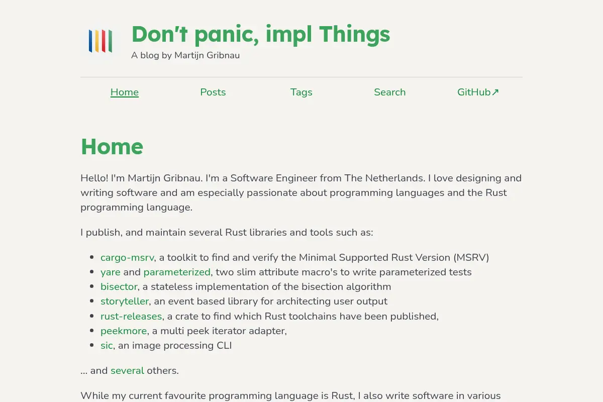 Don't panic, impl Things