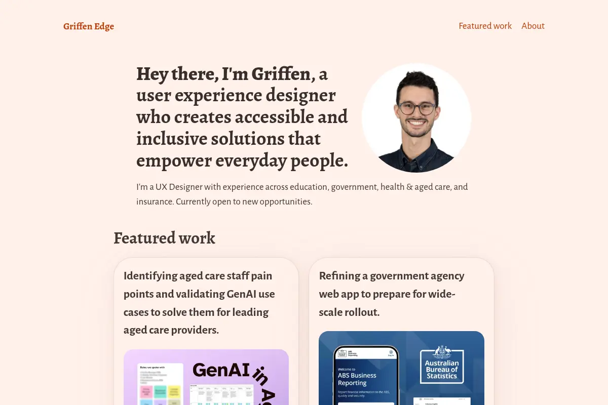 Griffen Edge - User Experience Designer