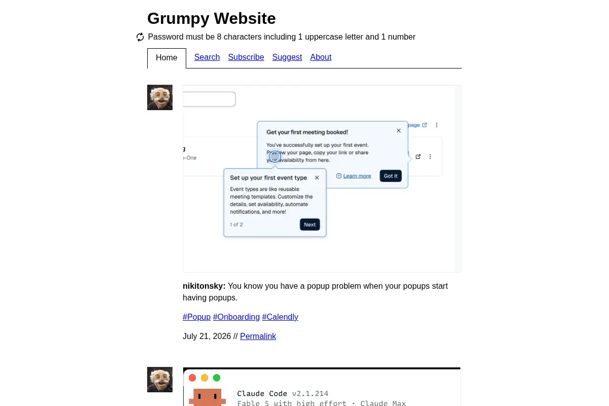 Grumpy Website