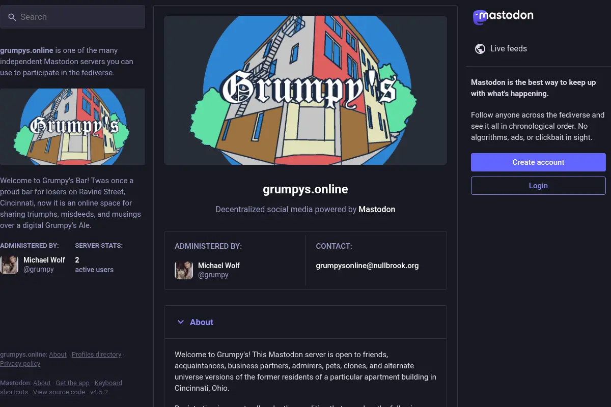Grumpy's Bar Mastodon