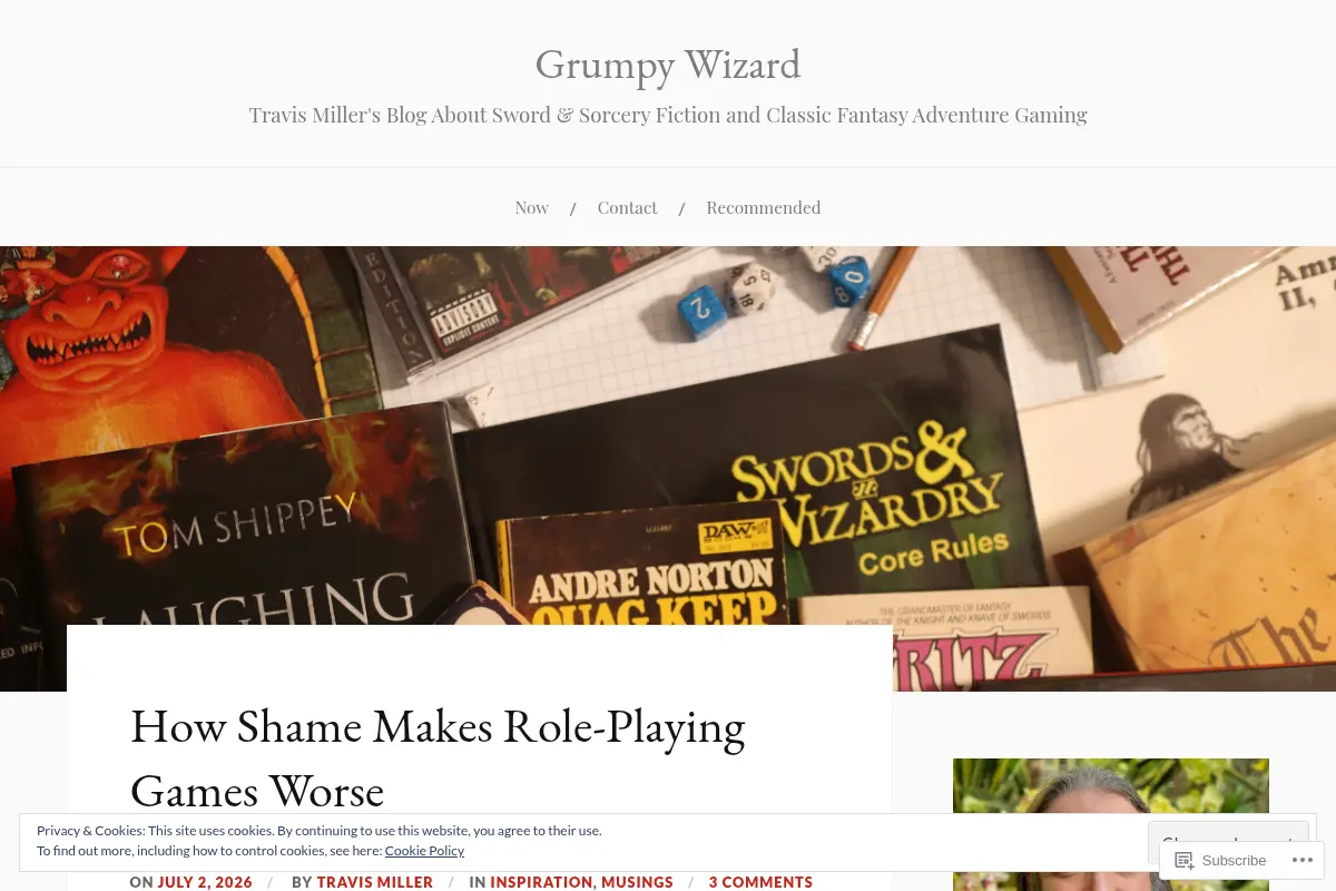 Grumpy Wizard – Travis Miller's Blog About Sword & Sorcery Fiction and Classic Fantasy Adventure Gaming