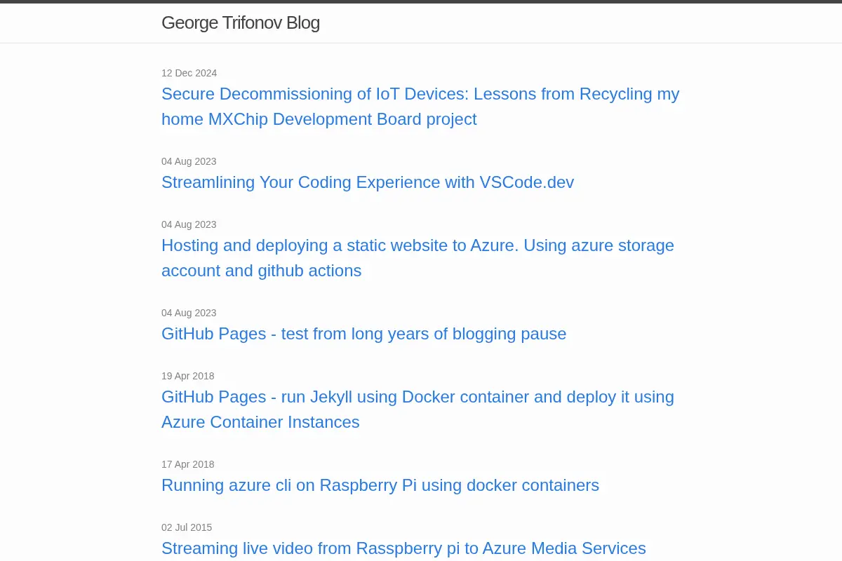George Trifonov Blog