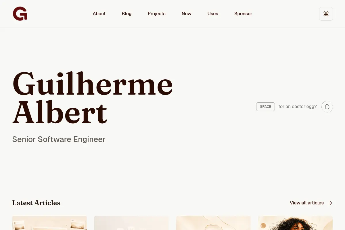 Guilherme Albert | Tech Lead & Engineer