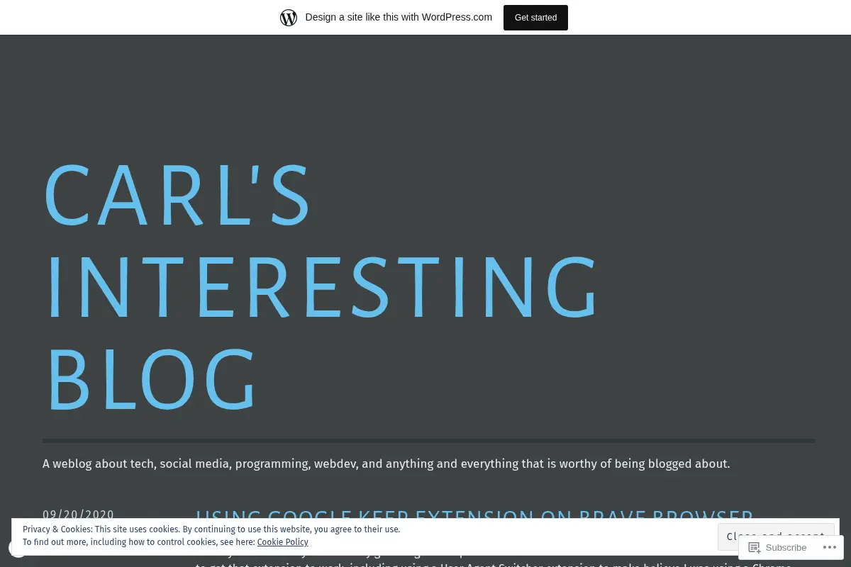 Carl's Interesting Blog