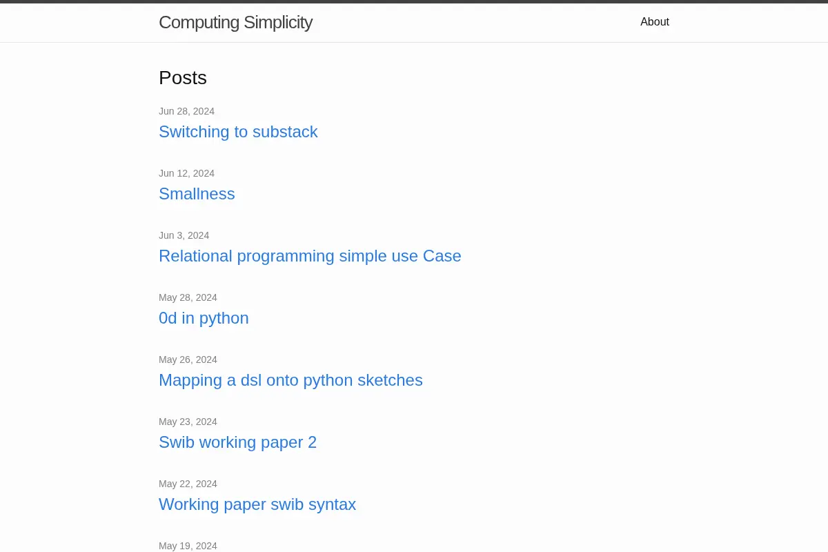 Computing Simplicity