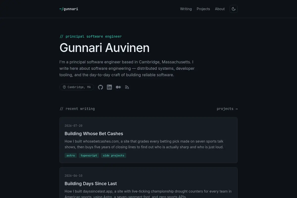 Gunnari Auvinen — Principal Software Engineer