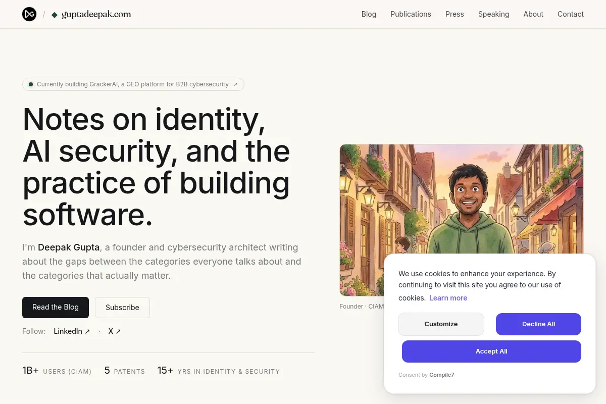Deepak Gupta: Identity, AI Security, CIAM & GEO Essays