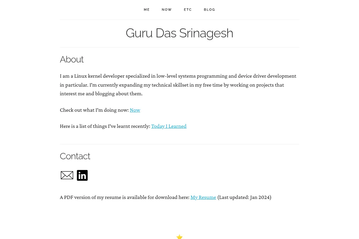 Guru Das Srinagesh