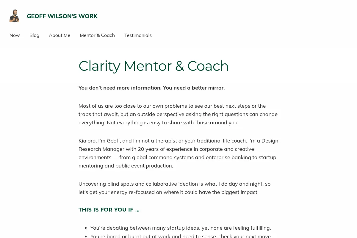 Geoff Wilson’s Work – thinker | writer | learner | maker