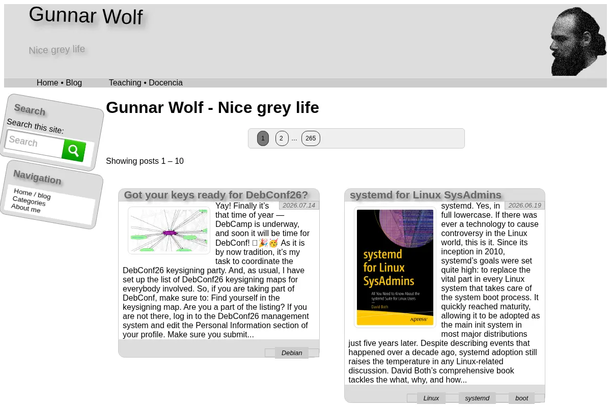 Gunnar Wolf - Nice grey life