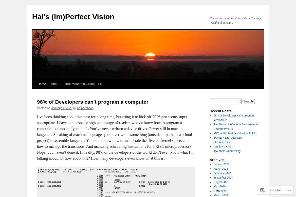 Hal's (Im)Perfect Vision