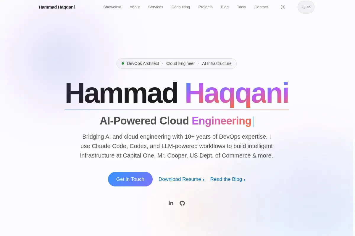 Hammad Haqqani | AI-Powered Cloud Infrastructure Engineer