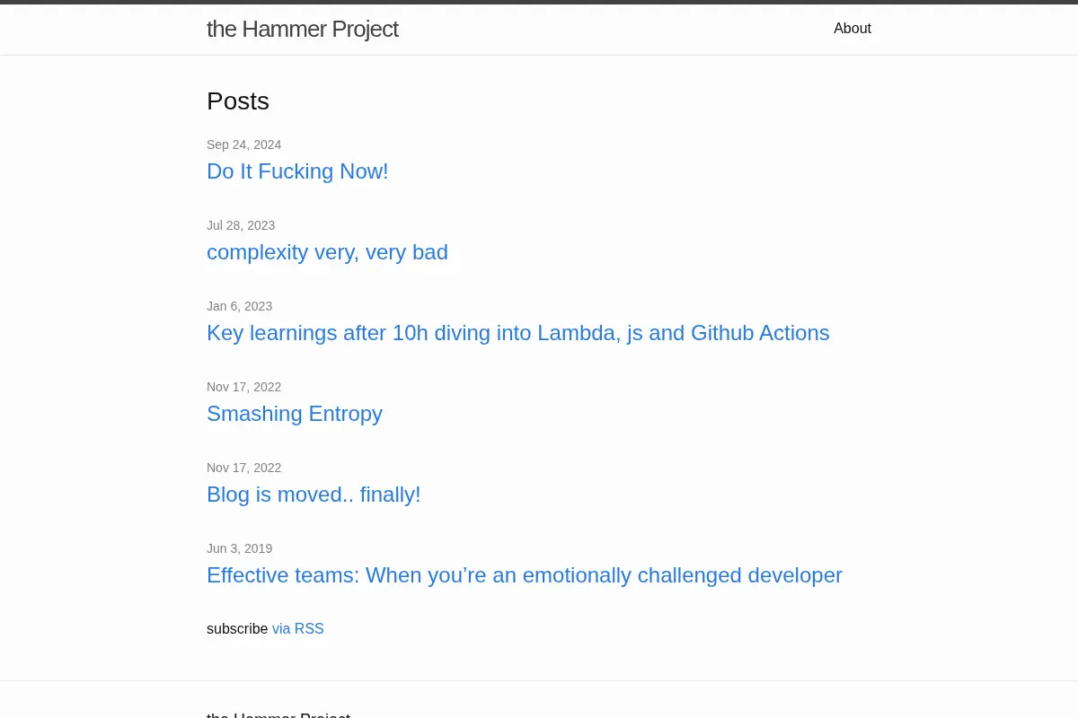 the Hammer Project