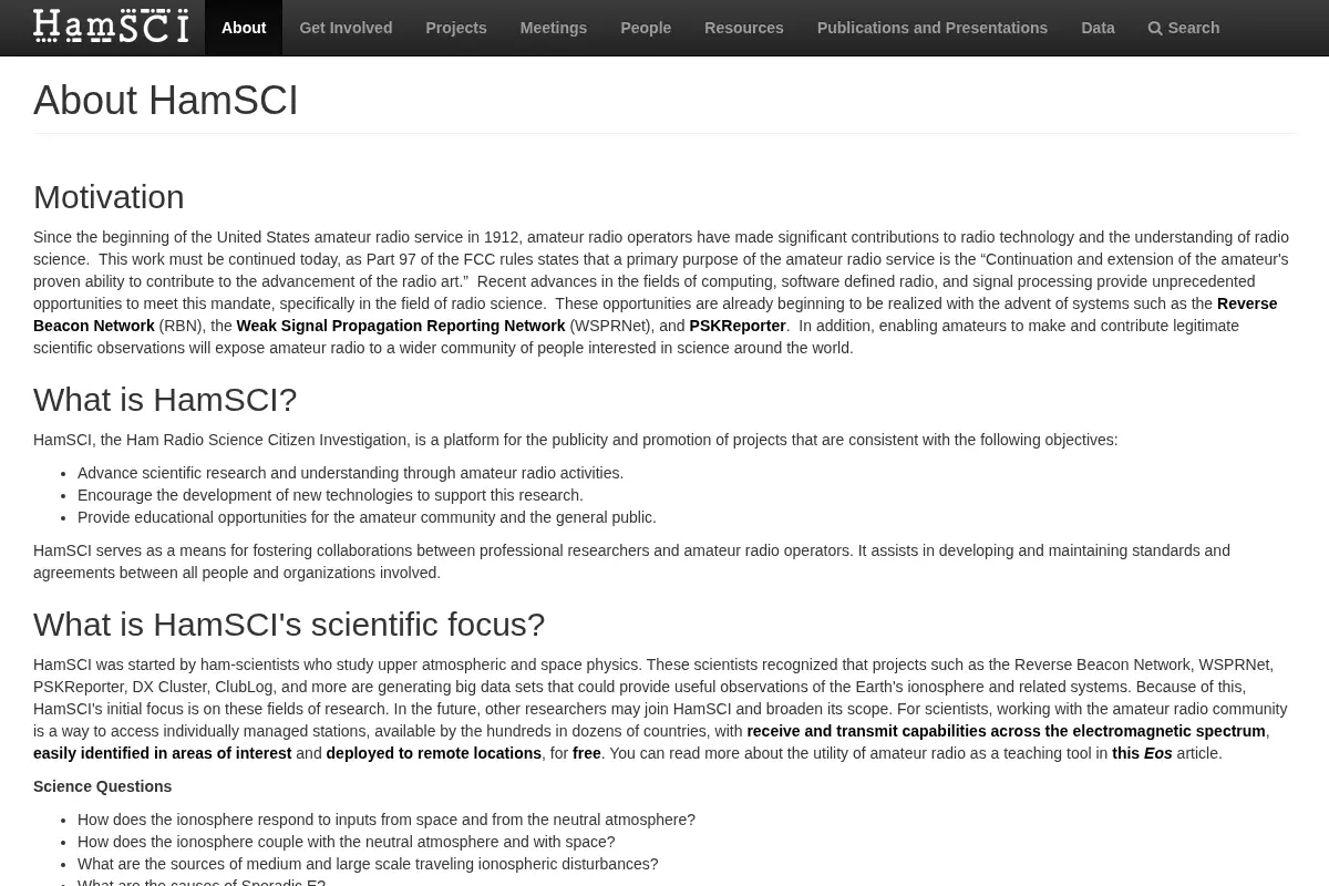 About HamSCI