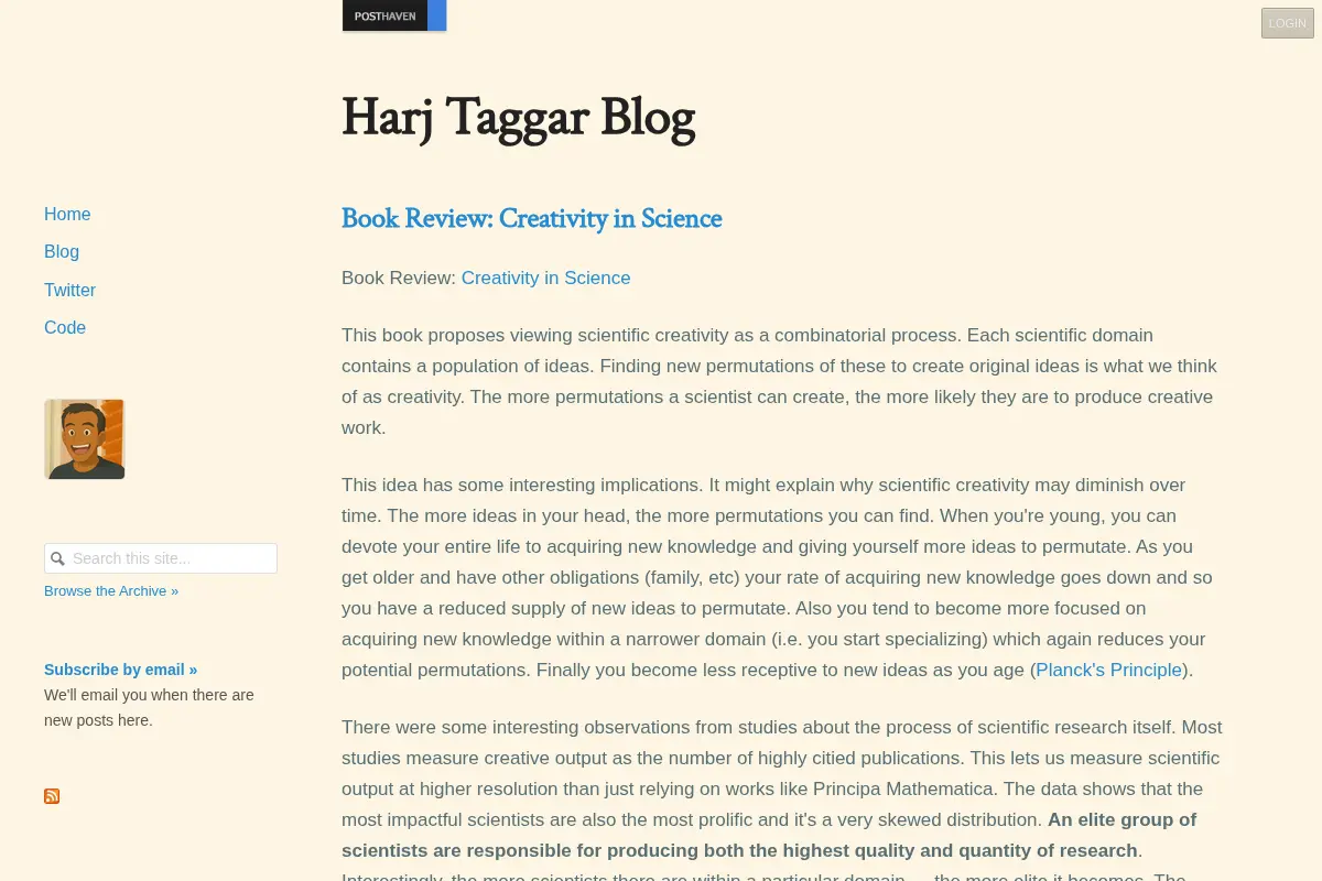 Harj Taggar Blog