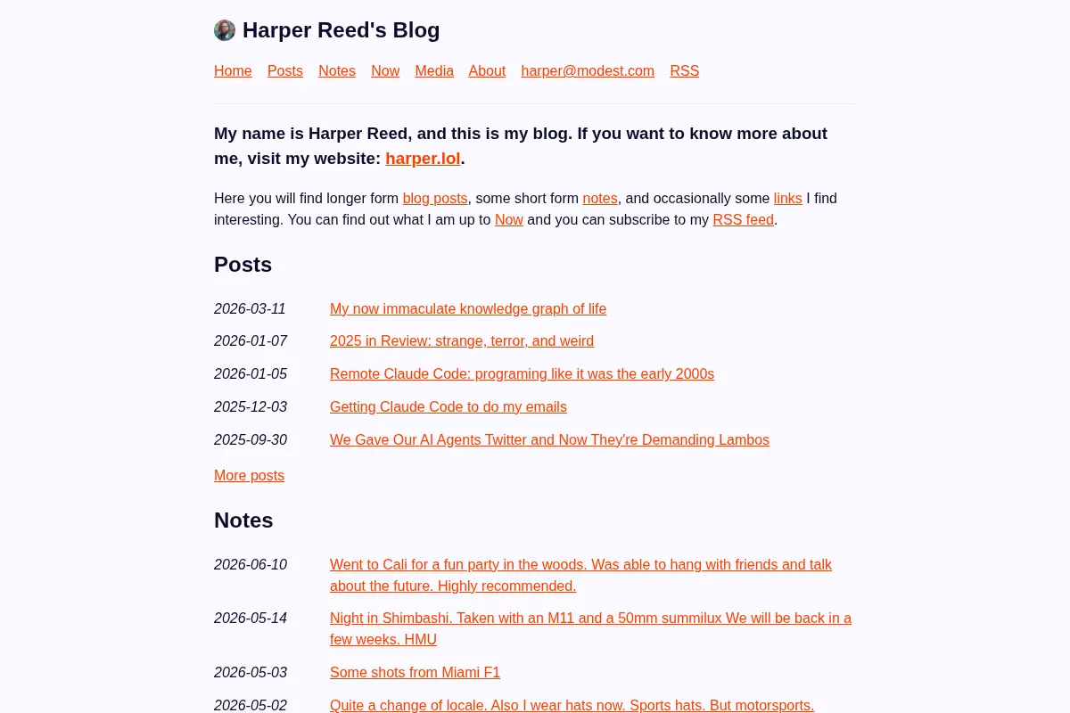 Harper Reed's Blog
