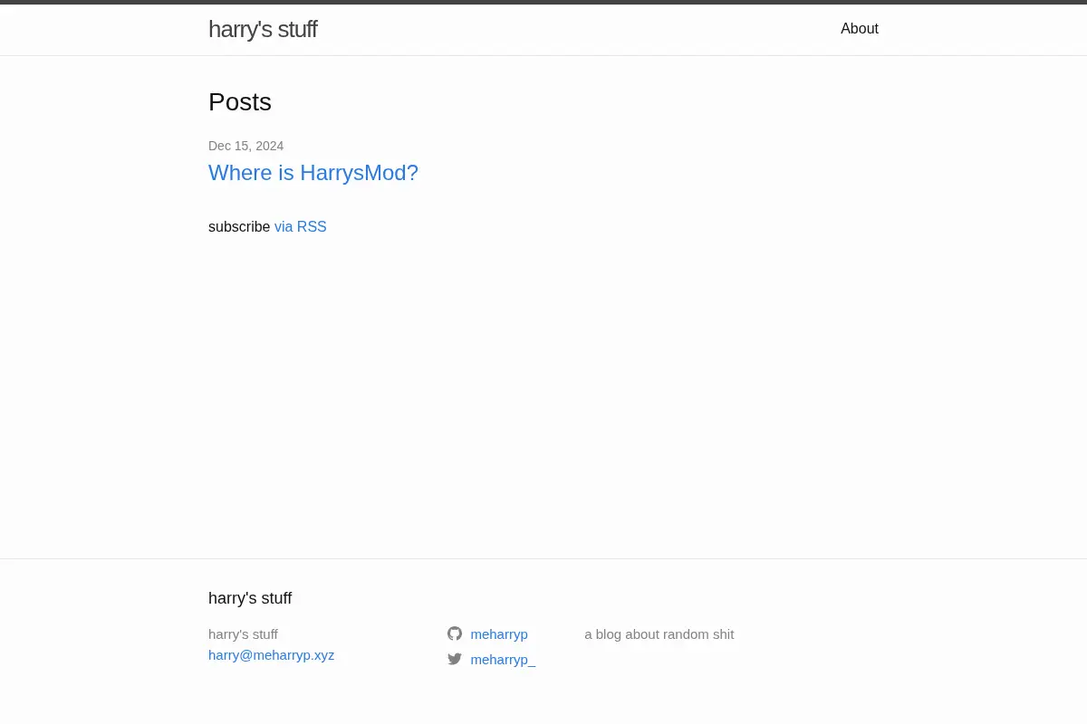 harry's stuff