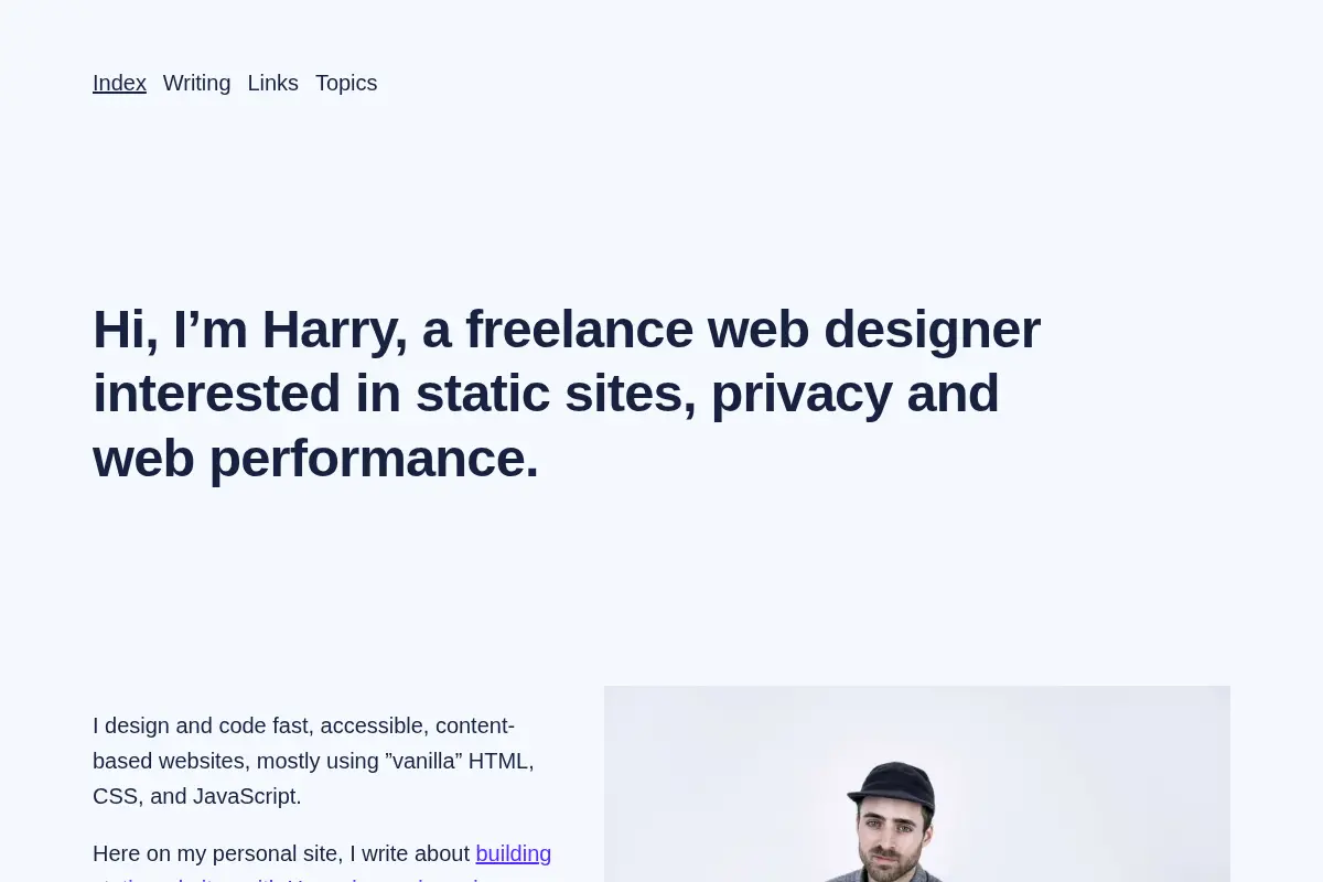 Harry Cresswell · Design and front-end web development