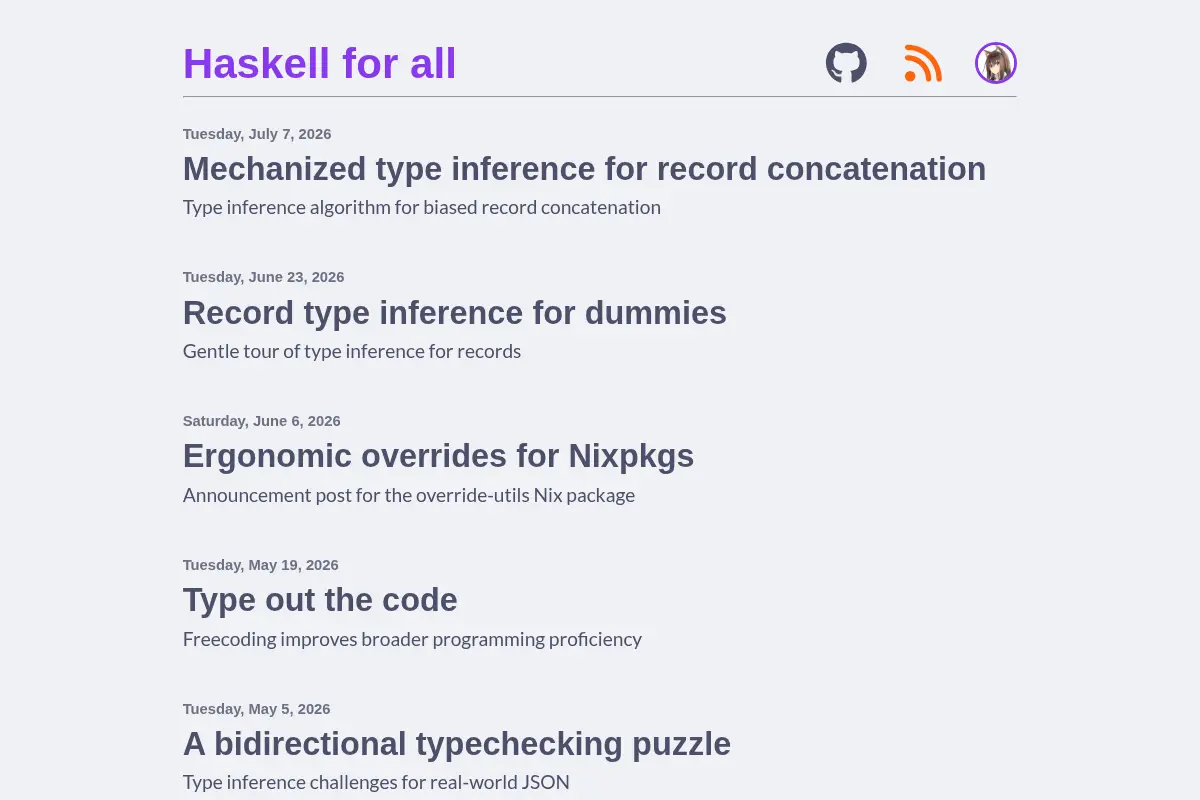 Haskell for all