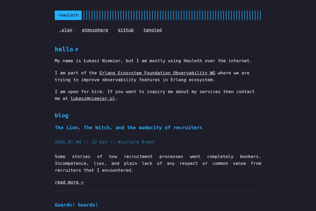 Hauleth's blog
