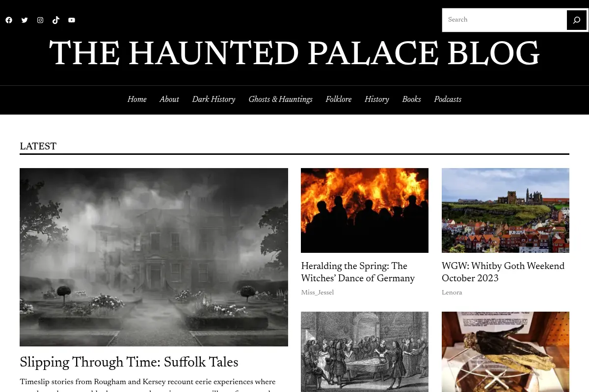 The Haunted Palace Blog - History, Folkore and the Supernatural