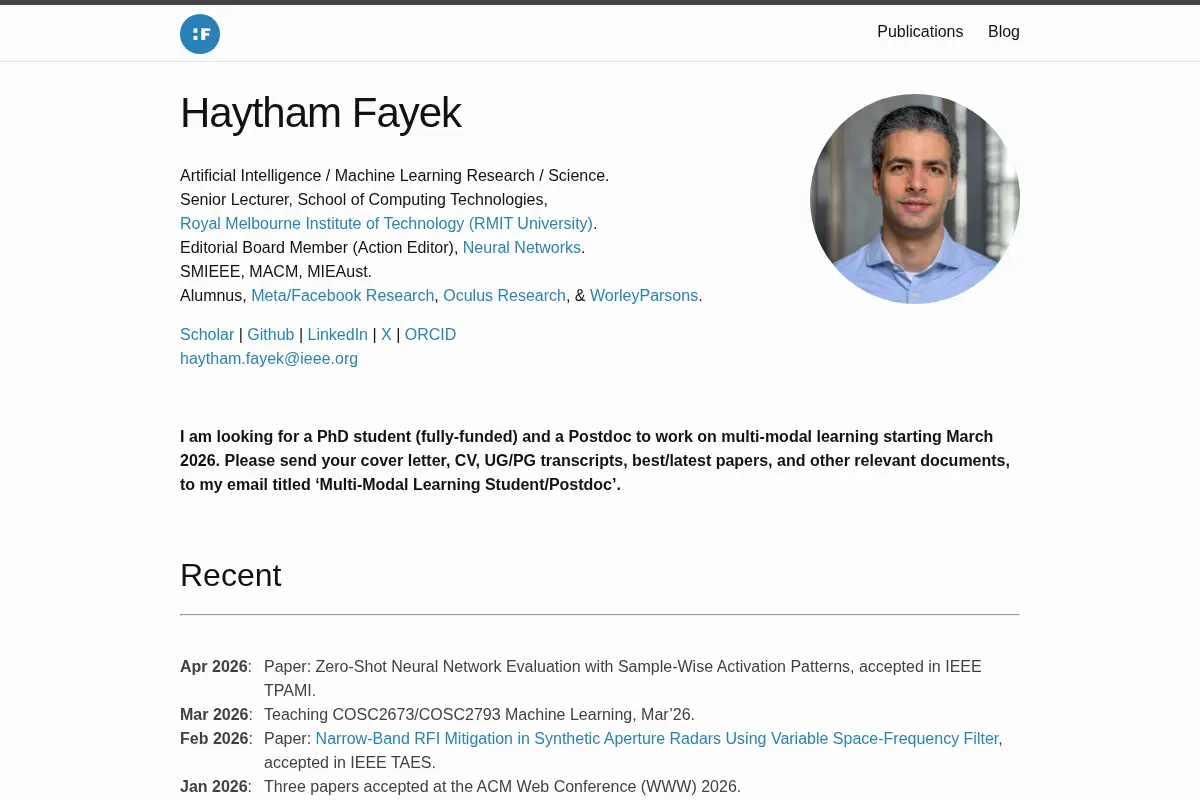 Haytham Fayek | AI/ML