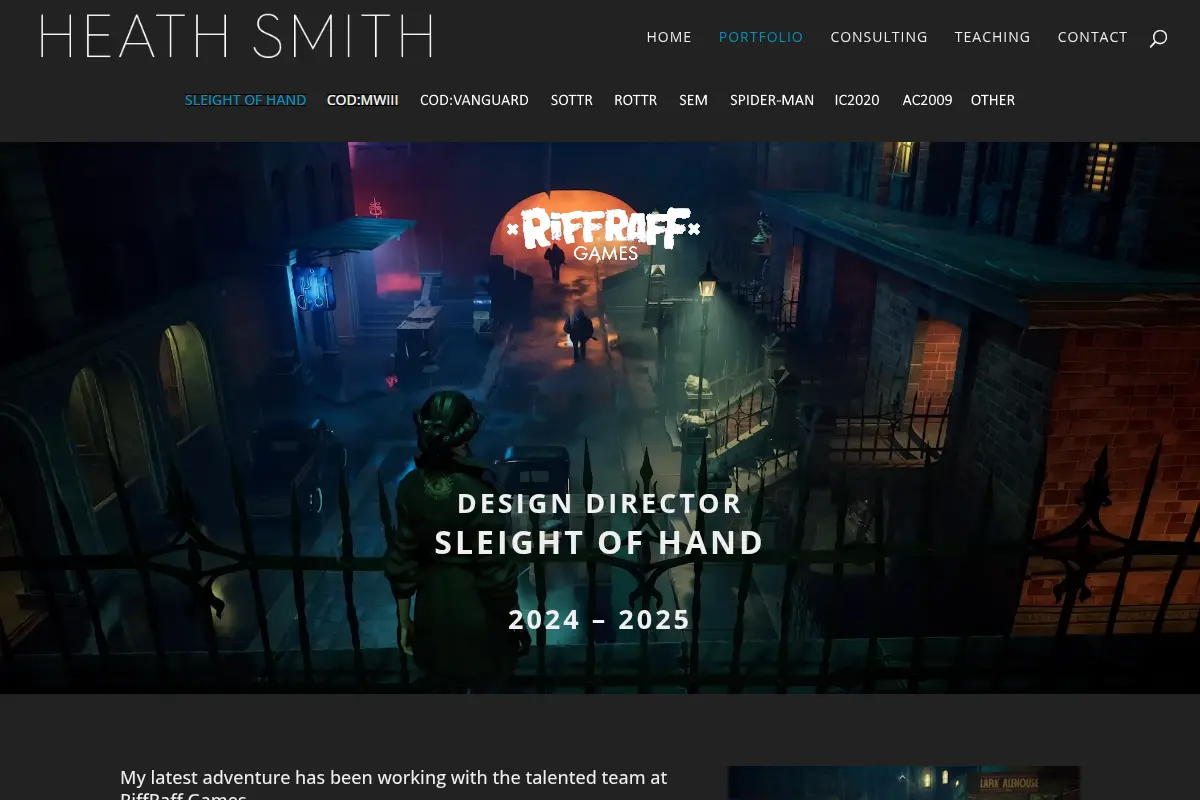 Portfolio - Heath Smith - Game Designer