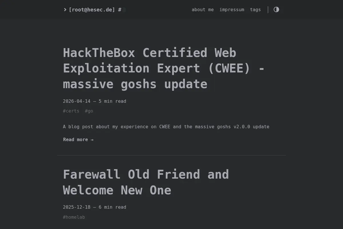 hesec.de — Hacking and Fun