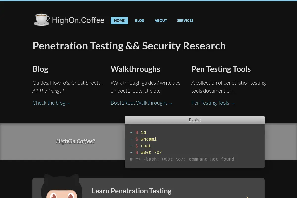 HighOn.Coffee • Security Research • Penetration Testing Blog
