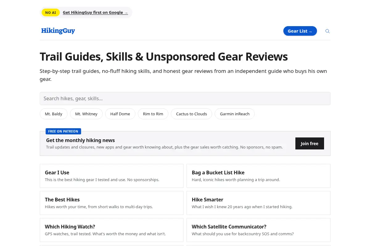 Hiking Guy: Trail Guides & Trail-Tested Gear Reviews