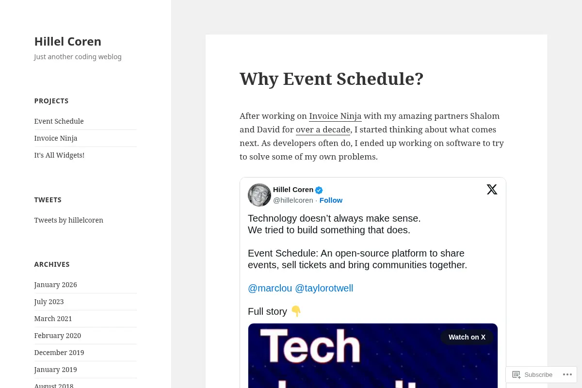 Hillel Coren's Coding Blog