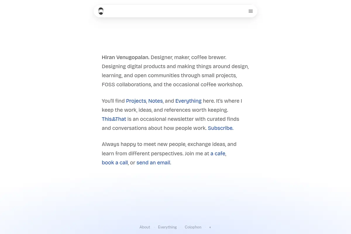 Hiran Venugopalan — Product Designer