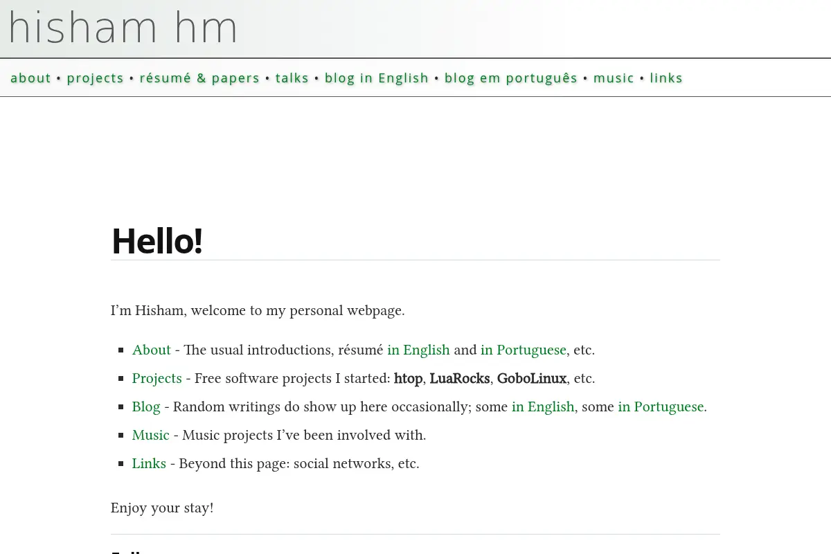 Hisham Muhammad's Personal Site