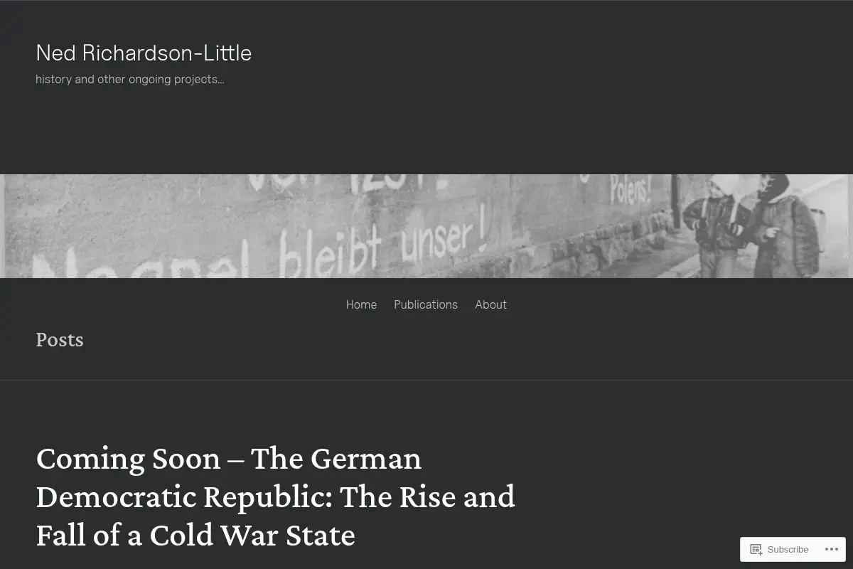 Ned Richardson-Little – history and other ongoing projects…