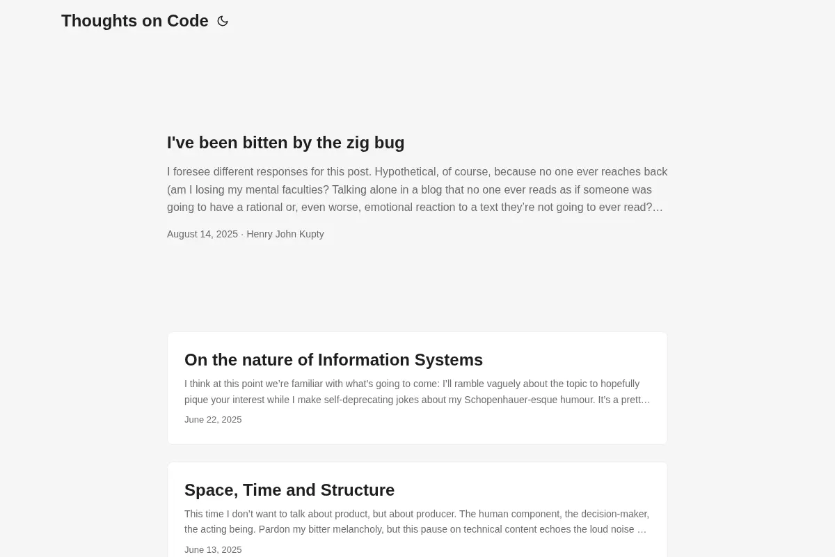 Thoughts on Code
