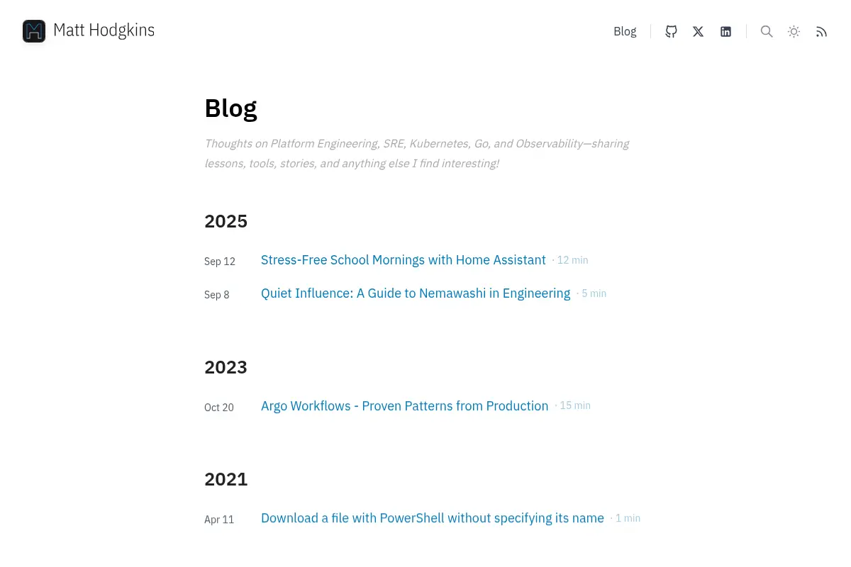 Blog - Matthew Hodgkins